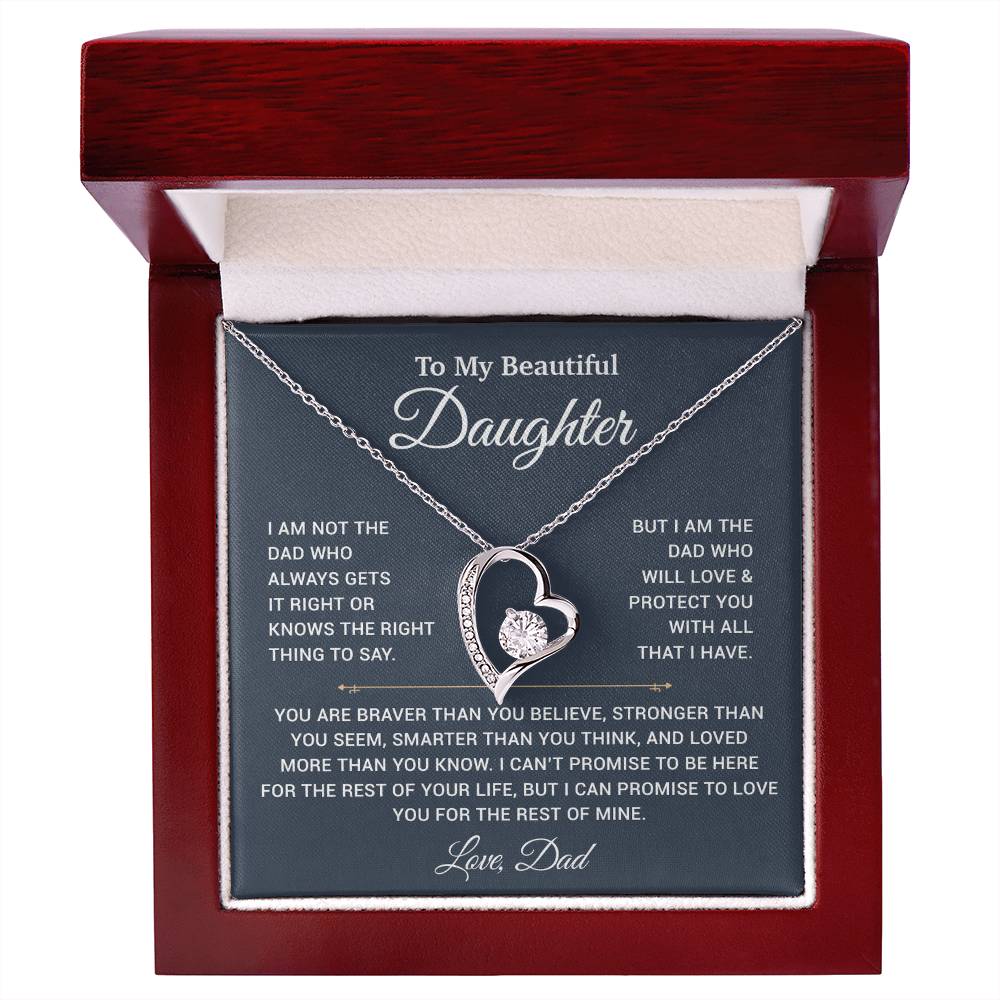 To My Daughter Necklace, Gift for Daughter from Dad, Father Daughter Necklace