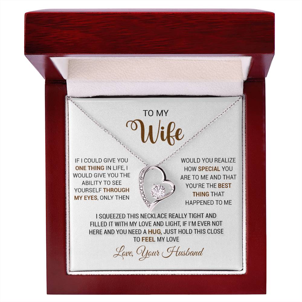To My Wife Necklace, Gift For Wife, Anniversary Gift For Wife, Christmas Gift 25_9_White