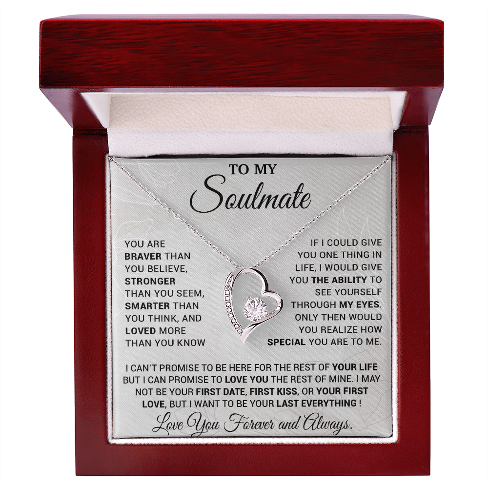 To My Soulmate Necklace, Necklace Gift, Soulmate Gift, Soulmate Jewelry