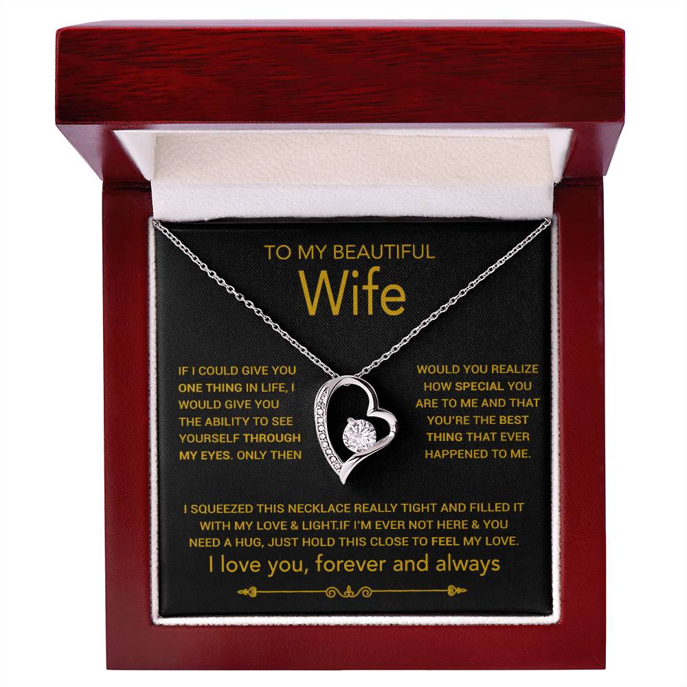 To My Wife Necklace, Christmas Gifts For Women, Anniversary Gift For Wife 8_10_Gold