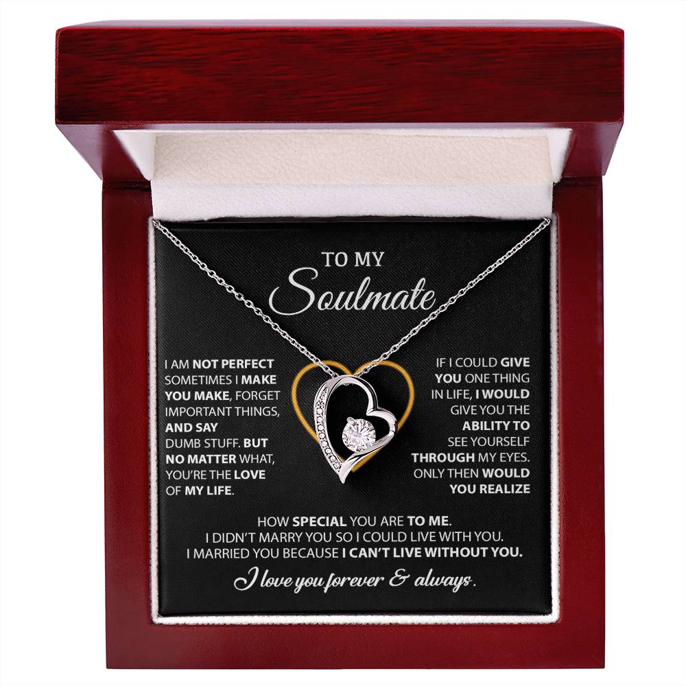 To My Soulmate Necklace, Gift For Wife From Husband, Valentines Gift For Wife 12_2_Black