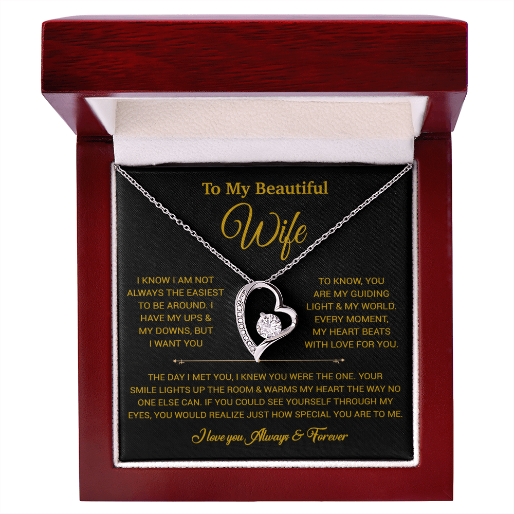To My Wife Necklace, Gift For Wife, Anniversary Gift For Wife, Necklace For Wife 6_6_Gold