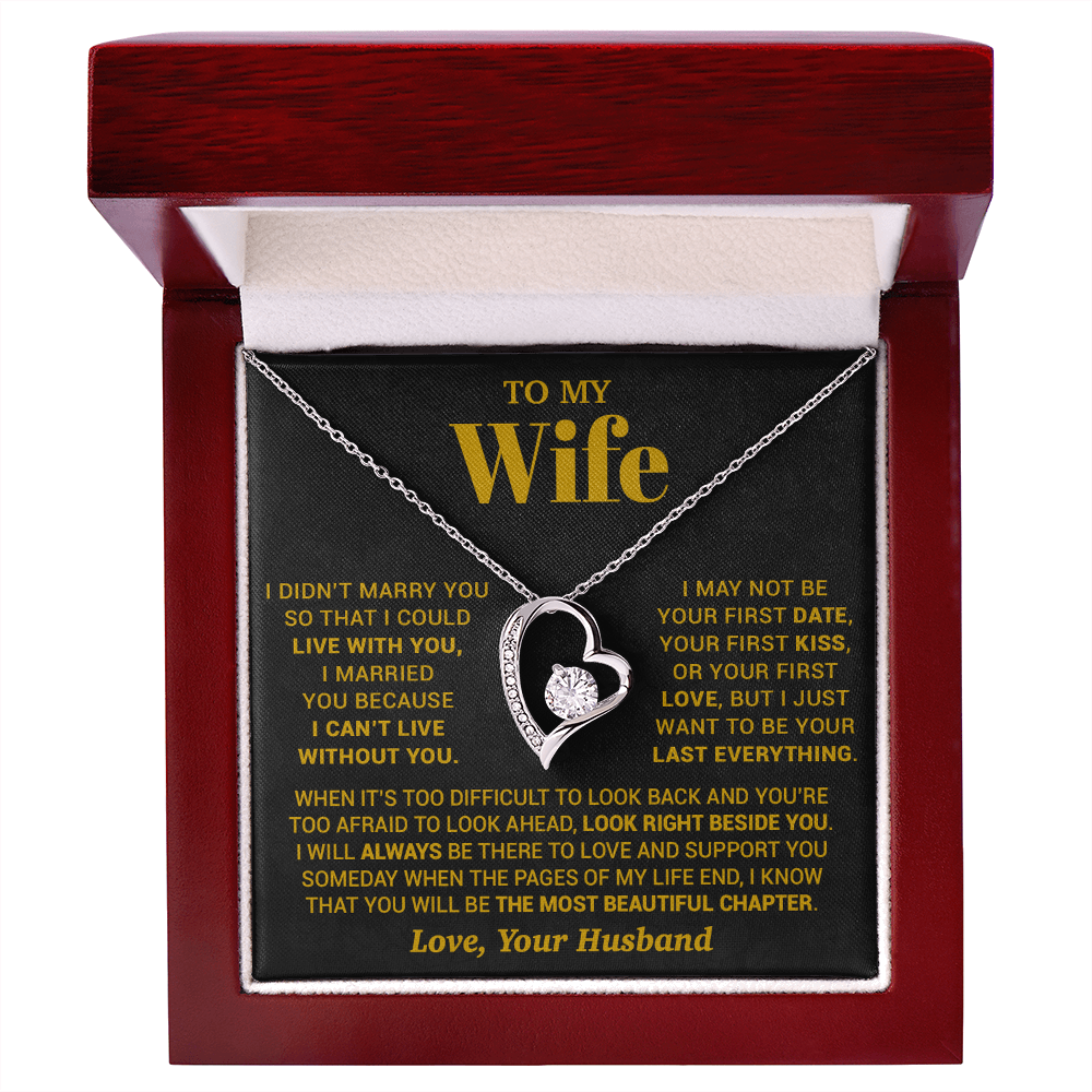 To My Wife Necklace, Christmas Gifts For Women, Anniversary Gift For Wife 28_9_Gold