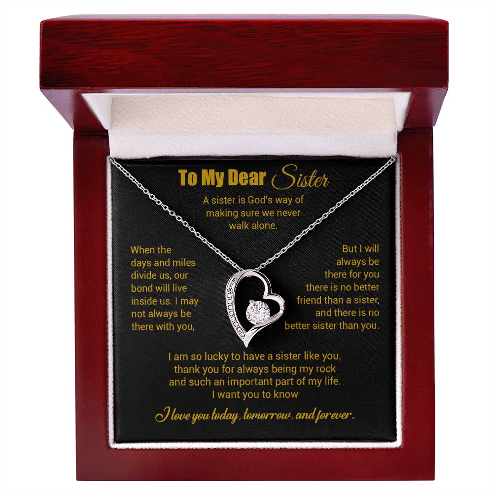 To My Sister Necklace, Brother to Sister, Birthday gift For Sister from Brother 3_4_Gold