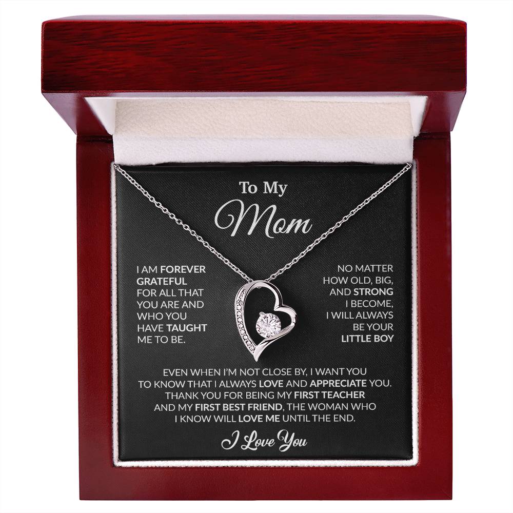 To My Mom Necklace, Gift For Mom From Daughter, Mother's Day Gifts 3_4_Black