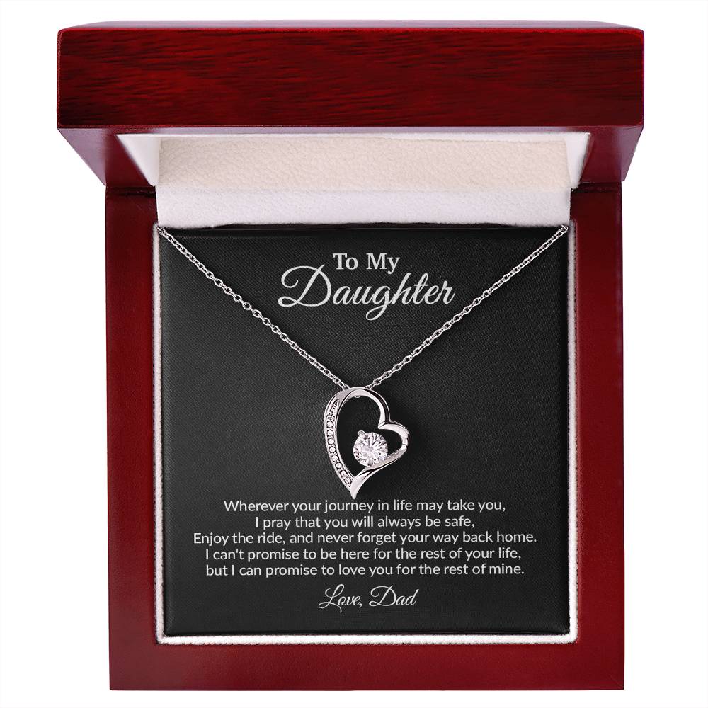 To My Daughter Necklace, Gift for Daughter from Dad, Father Daughter Necklace