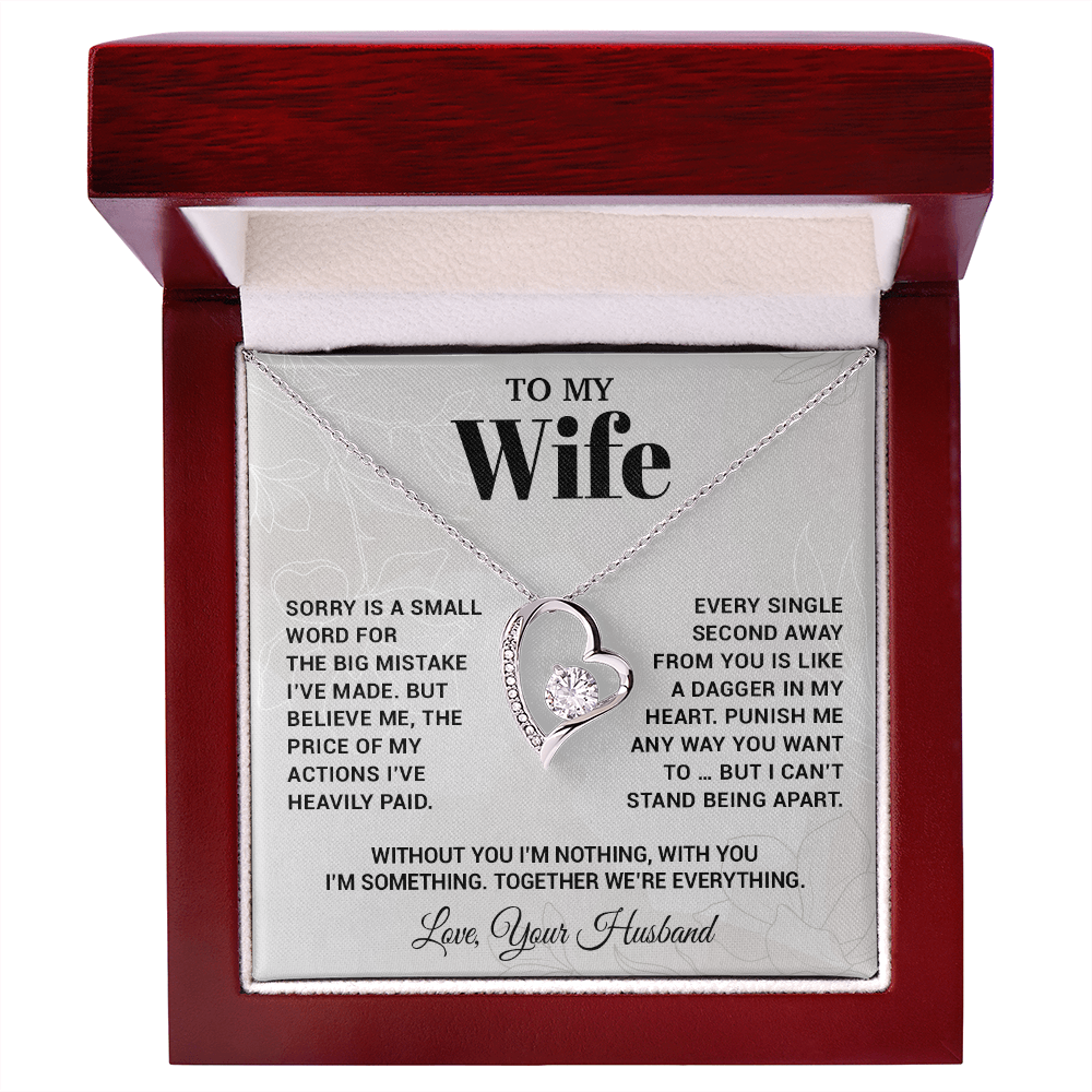To My Wife Necklace, Christmas Gifts For Women, Anniversary Gift For Wife 16_10_White