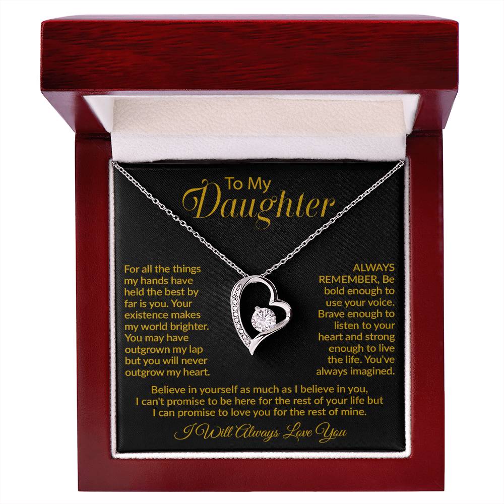 To My Daughter Necklace, Gift for Daughter from Dad, Daughter Father Necklace 6_10_Gold
