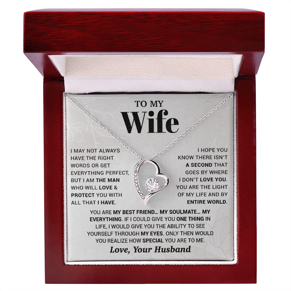 To My Wife Necklace, Christmas Gifts For Women, Anniversary Gift For Wife 13_10_White
