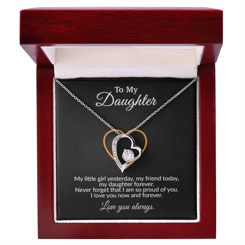 To My Daughter Necklace, Gift for Daughter from Mom, Mother Daughter Necklace