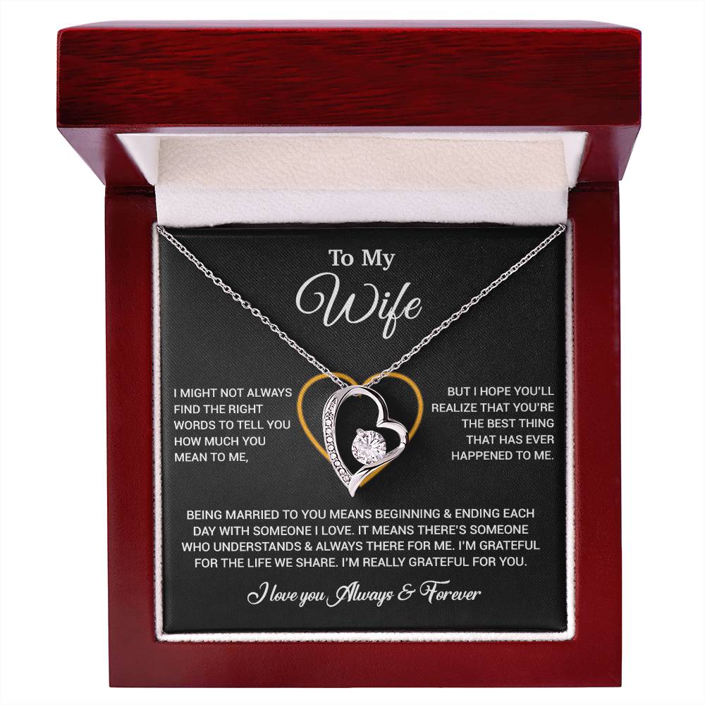 To My Wife Necklace, Gift For Wife, Anniversary Gift For Wife, Necklace For Wife 20_6_Black