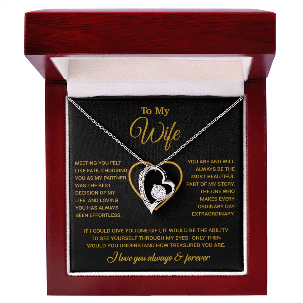 To My Wife Necklace, Christmas Gifts For Women, Anniversary Gift For Wife 1_1_Gold