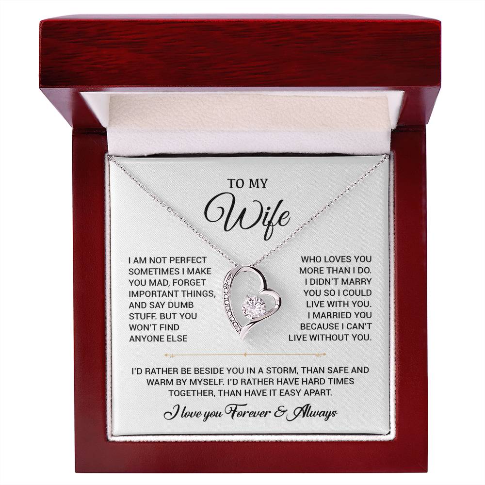 To My Wife Necklace, Gift For Wife, Anniversary Gift For Wife, Christmas Gift 18_9_White