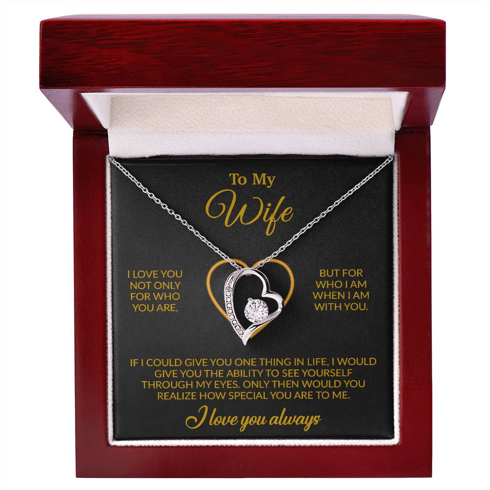 To My Wife Necklace, Gift For Wife, Anniversary Gift For Wife, Necklace For Wife 10_6_Gold