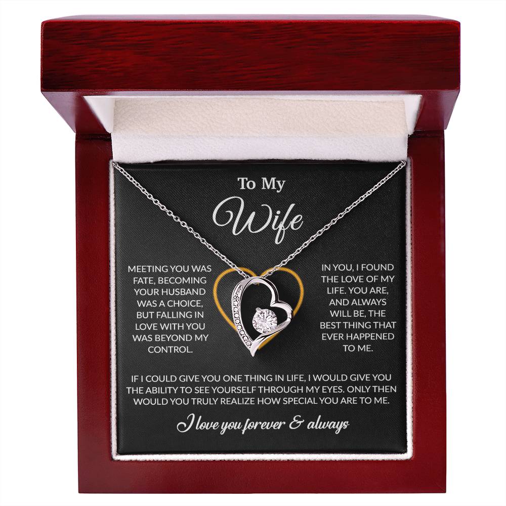 To My Wife Necklace, Gift For Wife, Anniversary Gift For Wife, Necklace For Wife 25_2_Black