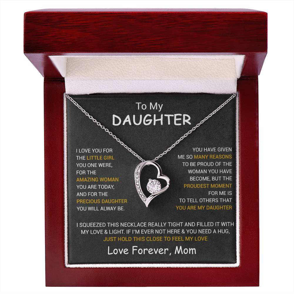 To My Daughter Necklace, Daughter Mother Necklace, Daughter Gift From Dad, Mom 1_10