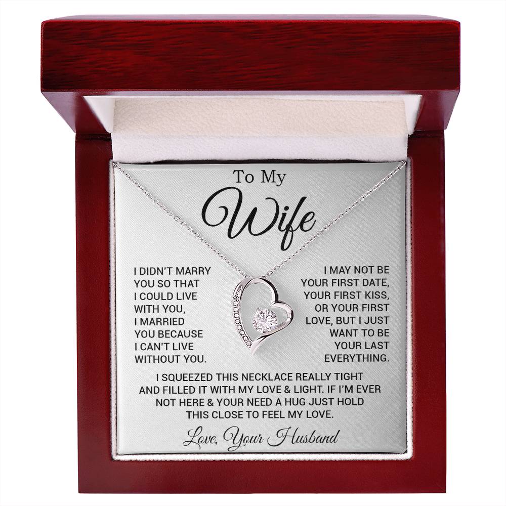 To My Wife Necklace, Gift For Wife, Anniversary Gift For Wife, Necklace For Wife 25_2_White