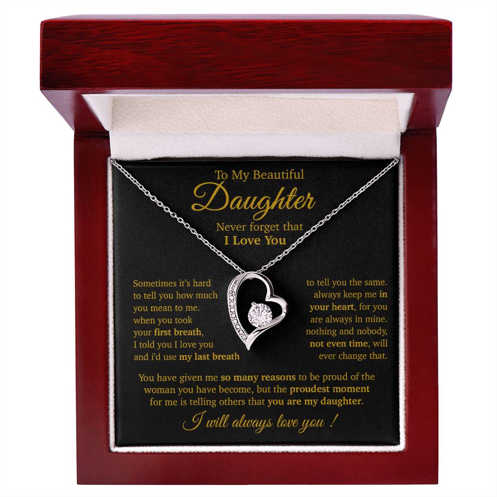 To My Daughter Necklace, Daughter Father Necklace, Daughter Gift From Dad, Mom 8_11