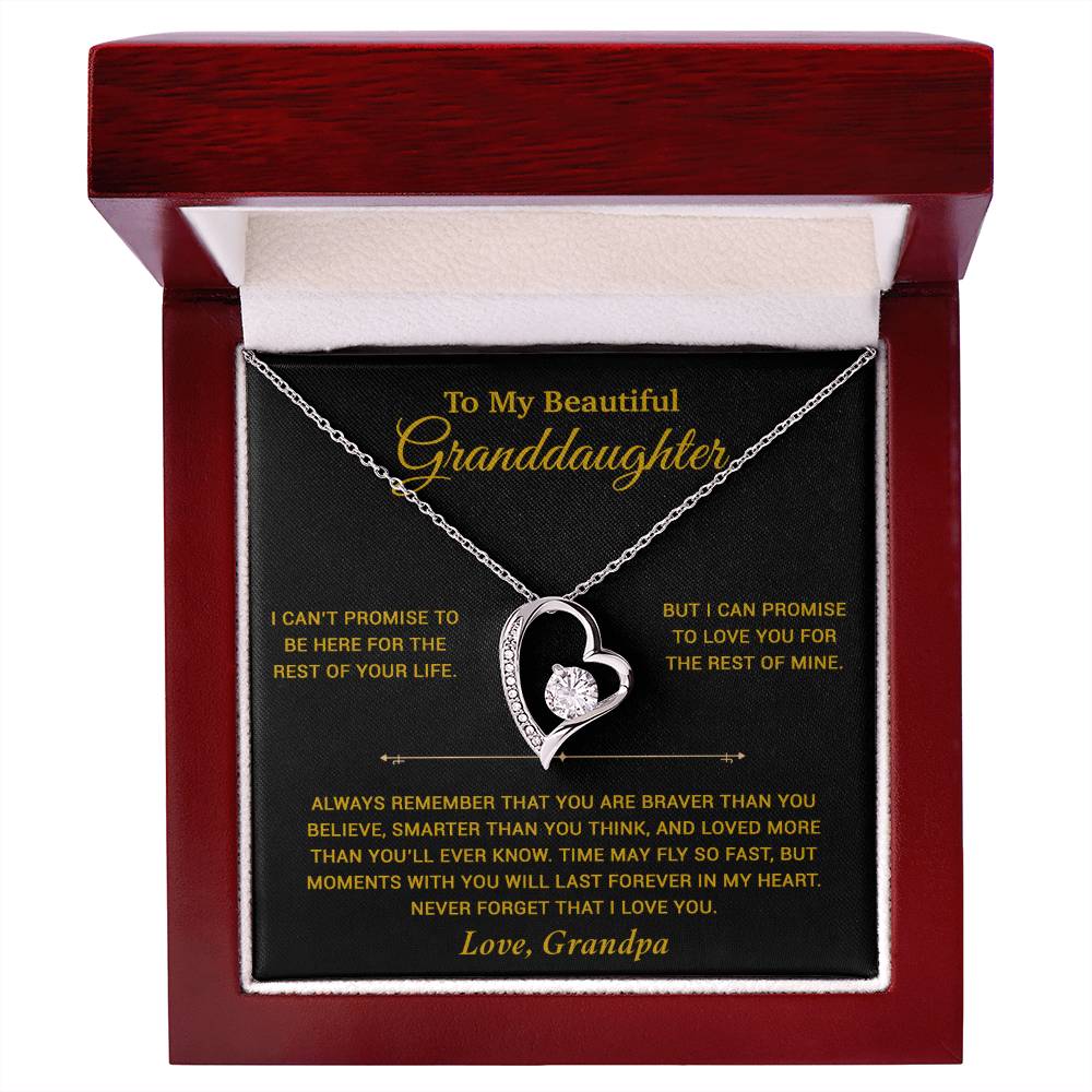 To My Granddaughter Necklace, Birthday Gift For Granddaughter, Birthday Gifts 21_7_Gold