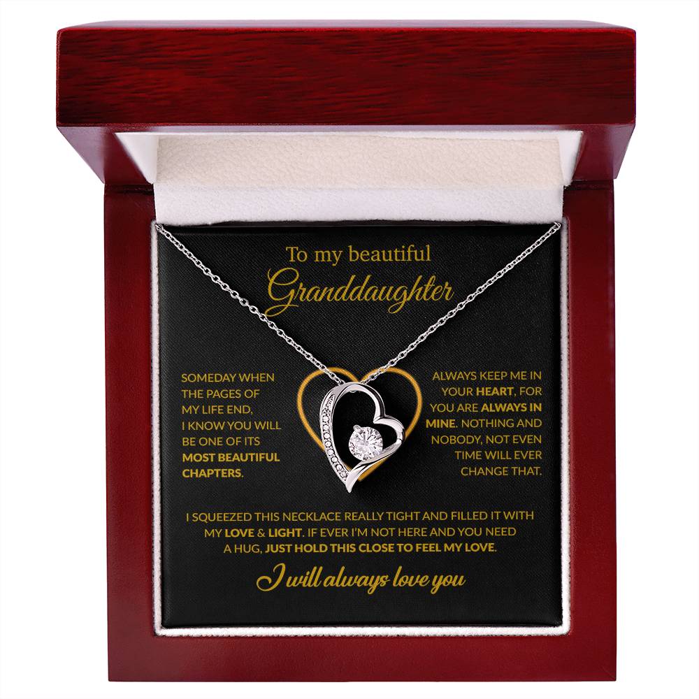 To My Granddaughter Necklace, Birthday Gift For Granddaughter From Grandpa 5_12_Gold