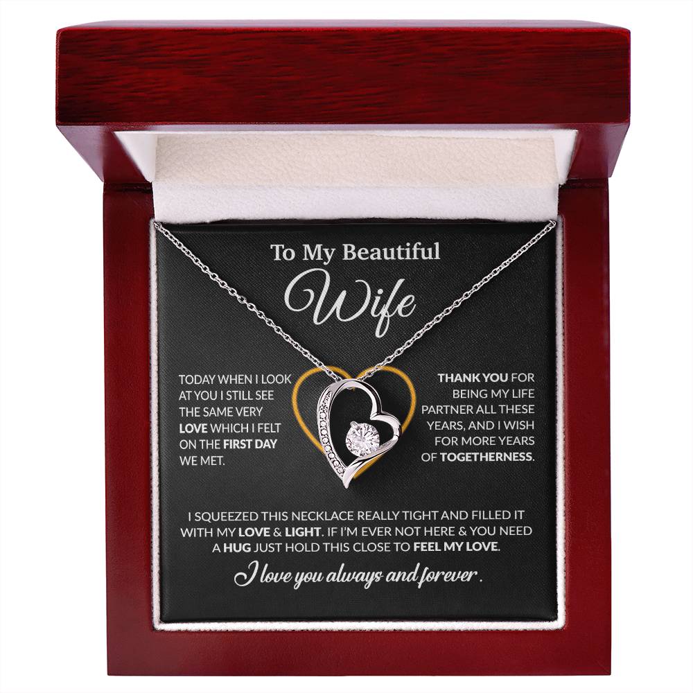 To My Wife Necklace, Christmas Gifts For Women, Anniversary Gift For Wife 9_12_Black