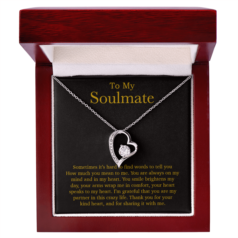 To My Soulmate Necklace, Valentines Day Gift, Soulmate Gifts, Birthday Gifts_Gold