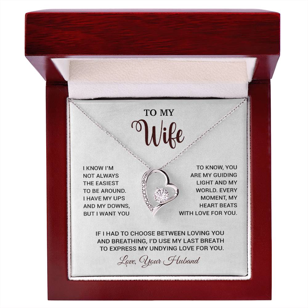 To My Wife Necklace, Gift For Wife, Anniversary Gift For Wife, Necklace For Wife 16_9_White