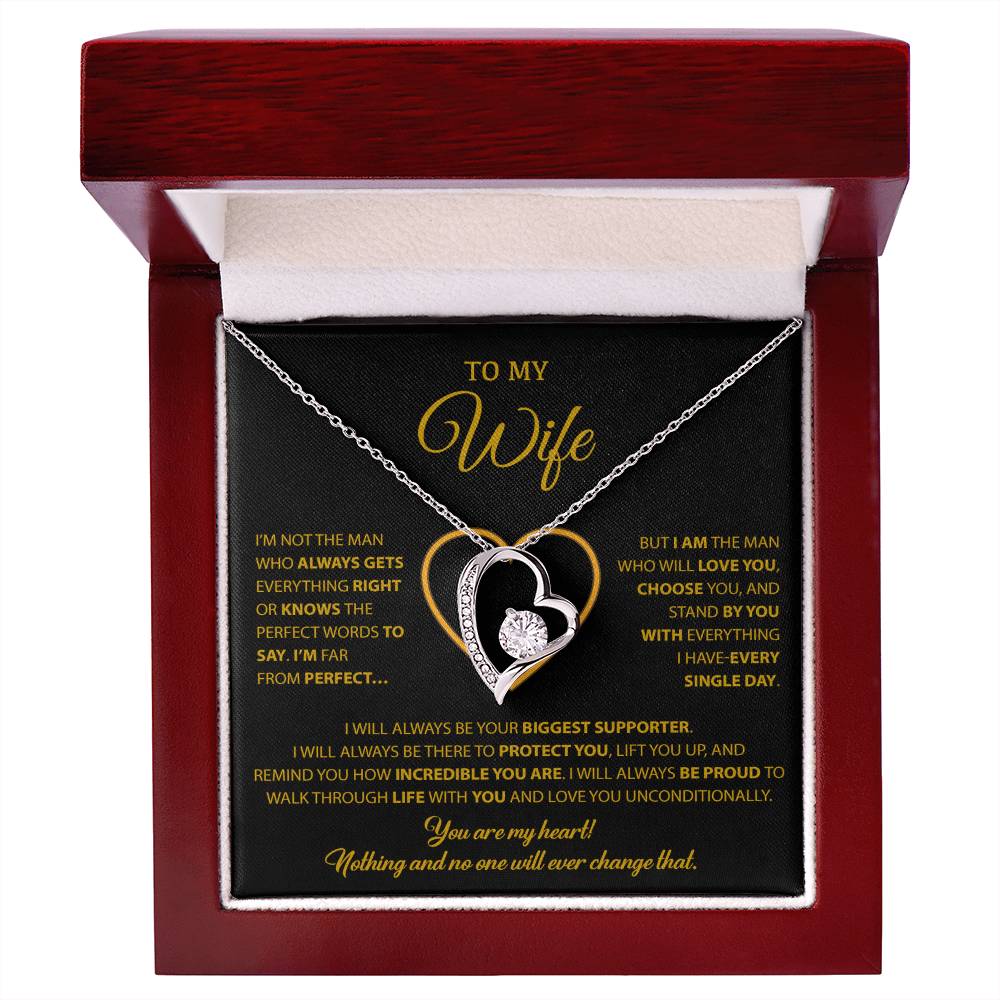 To My Wife Necklace, Gift For Wife, Anniversary Gift For Wife, Necklace For Wife 14_1_Gold
