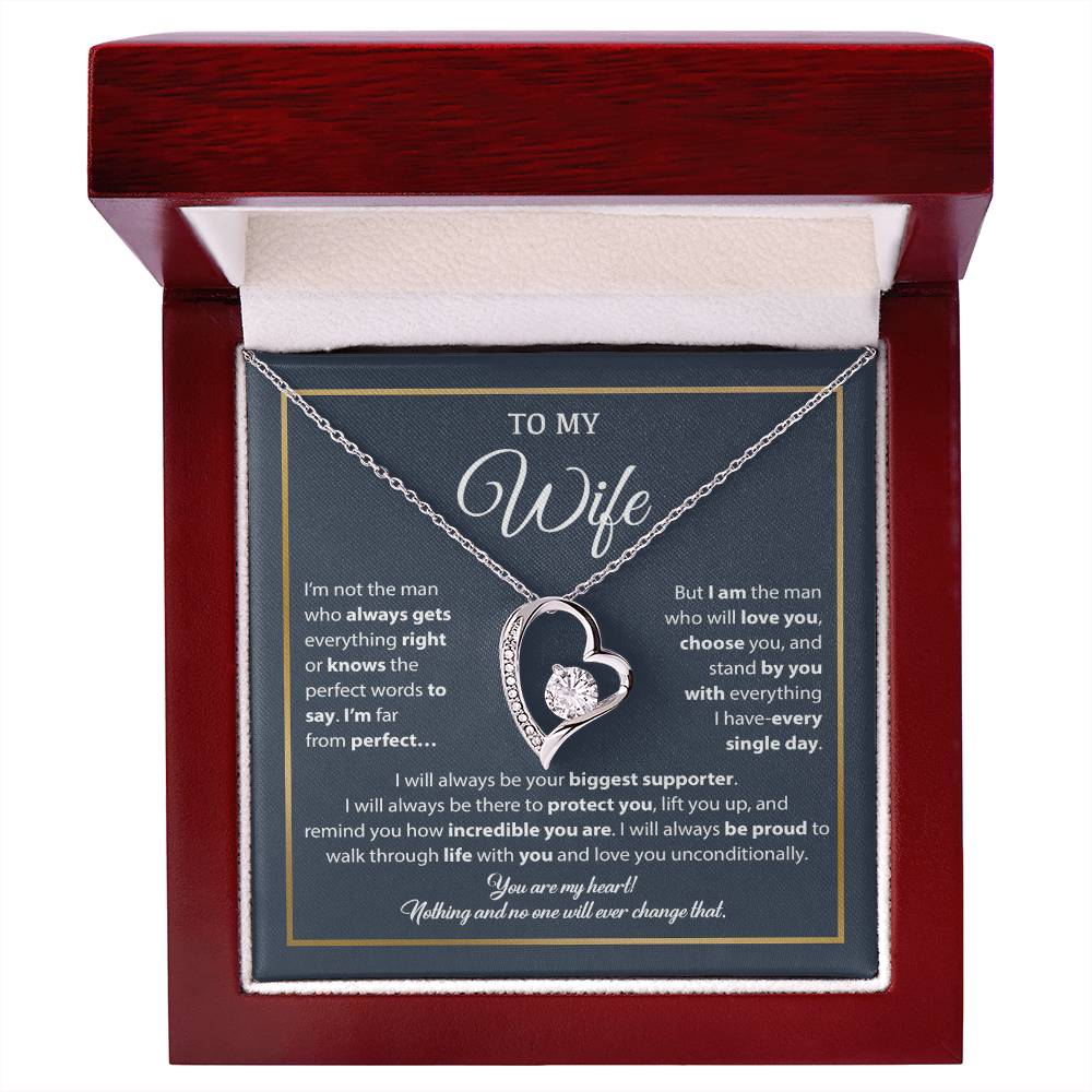 To My Wife Necklace, Gift For Wife, Anniversary Gift For Wife, Necklace For Wife 5_1_Blue_White
