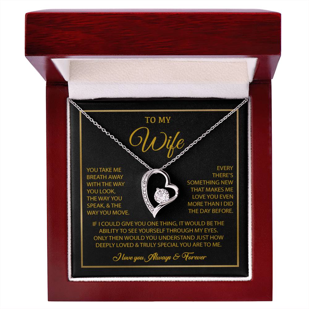 To My Wife Necklace, Gift For Wife, Anniversary Gift For Wife, Necklace For Wife 25_7_Gold