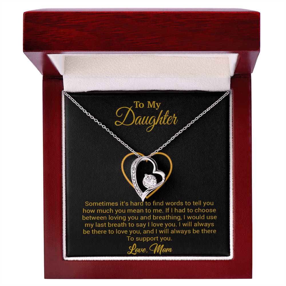 To My Daughter Necklace, Gift for Daughter from mom, Daughter mother Necklace 31_3_Gold
