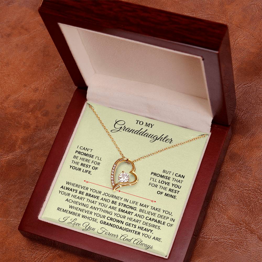 To My Granddaughter Necklace, Granddaughter Gift from Grandpa, Christmas Gift 28_9_Gold