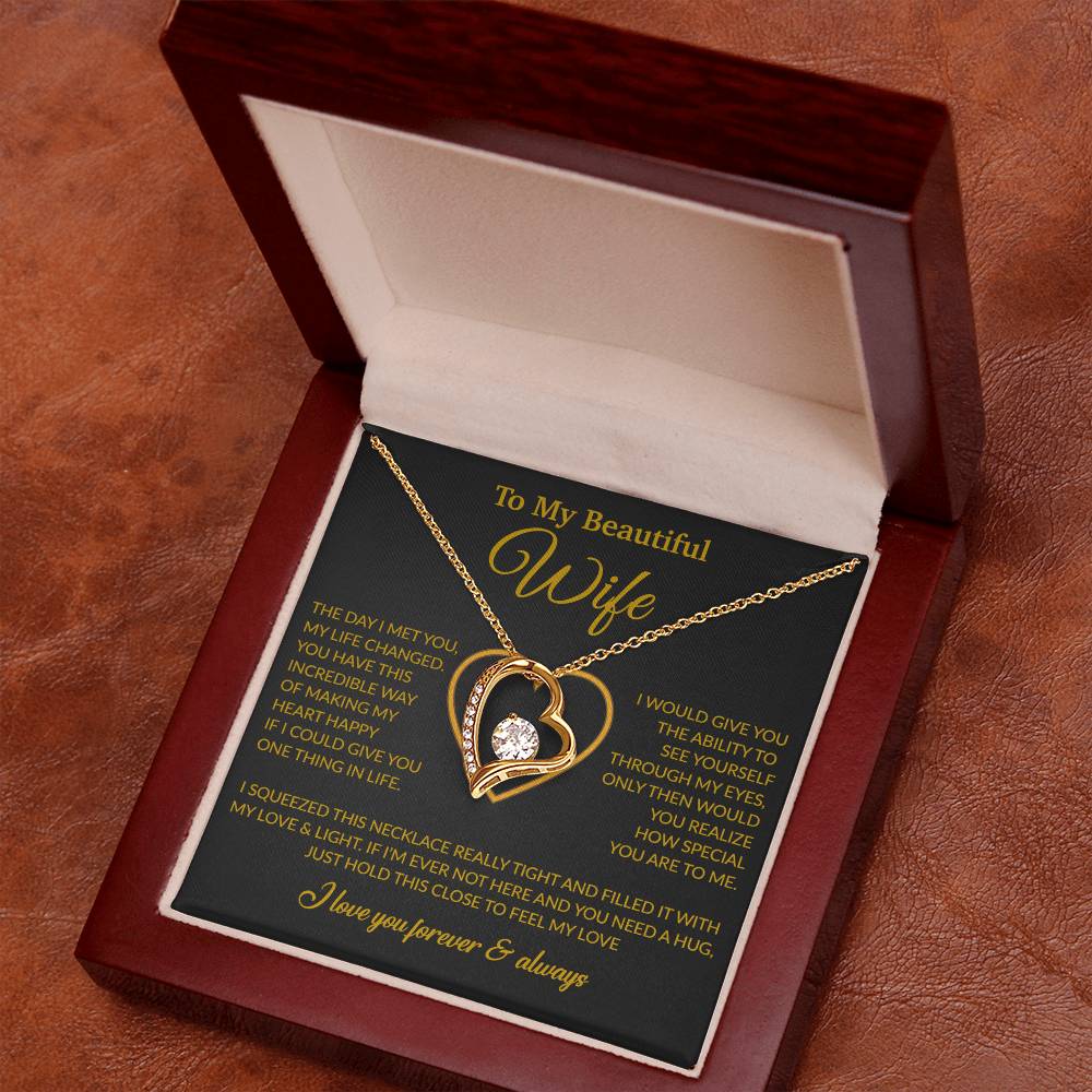 To My Wife Necklace, Gift For Wife, Anniversary Gift For Wife, Necklace For Wife 23_1_Gold
