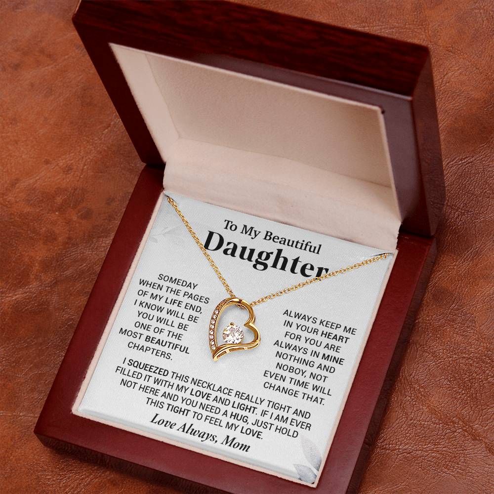 To My Beautiful Daughter Necklace, Gift for Daughter, Birthday Gift for Daughter 24_7