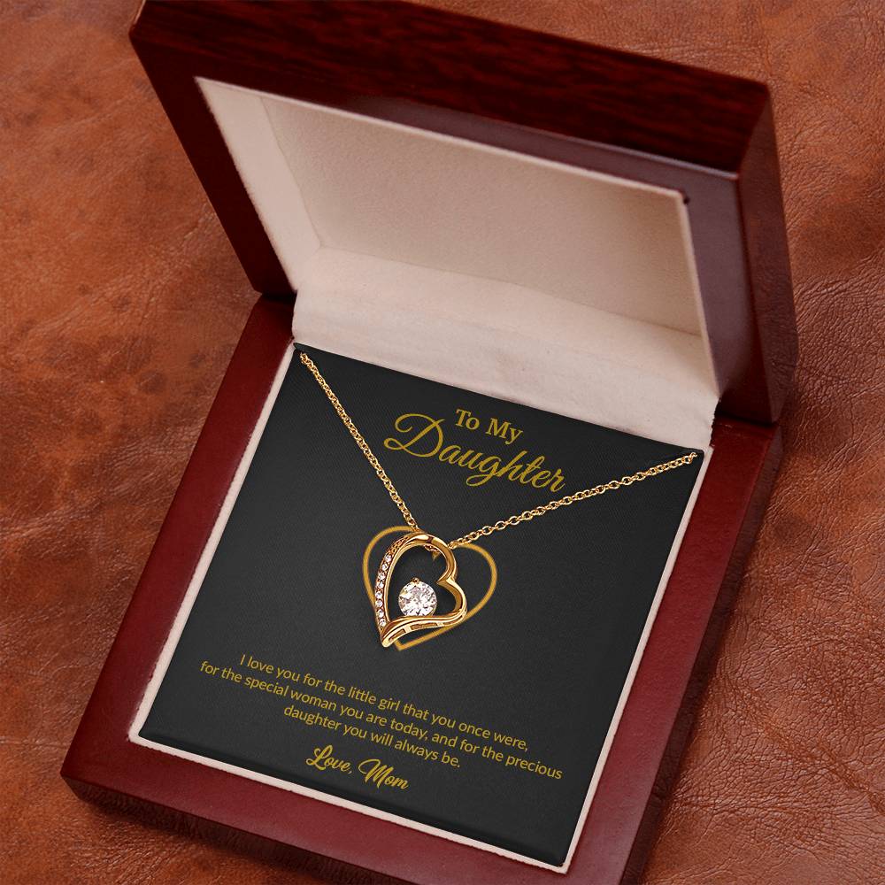 To My Daughter Necklace, Gift for Daughter from Mom, Mother Daughter Necklace 11_8_Gold
