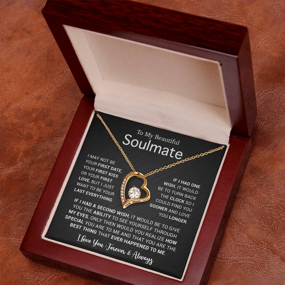 To My Soulmate Necklace, Gift For Soulmate, Anniversary Gift, Birthday Gift 5_5_Black