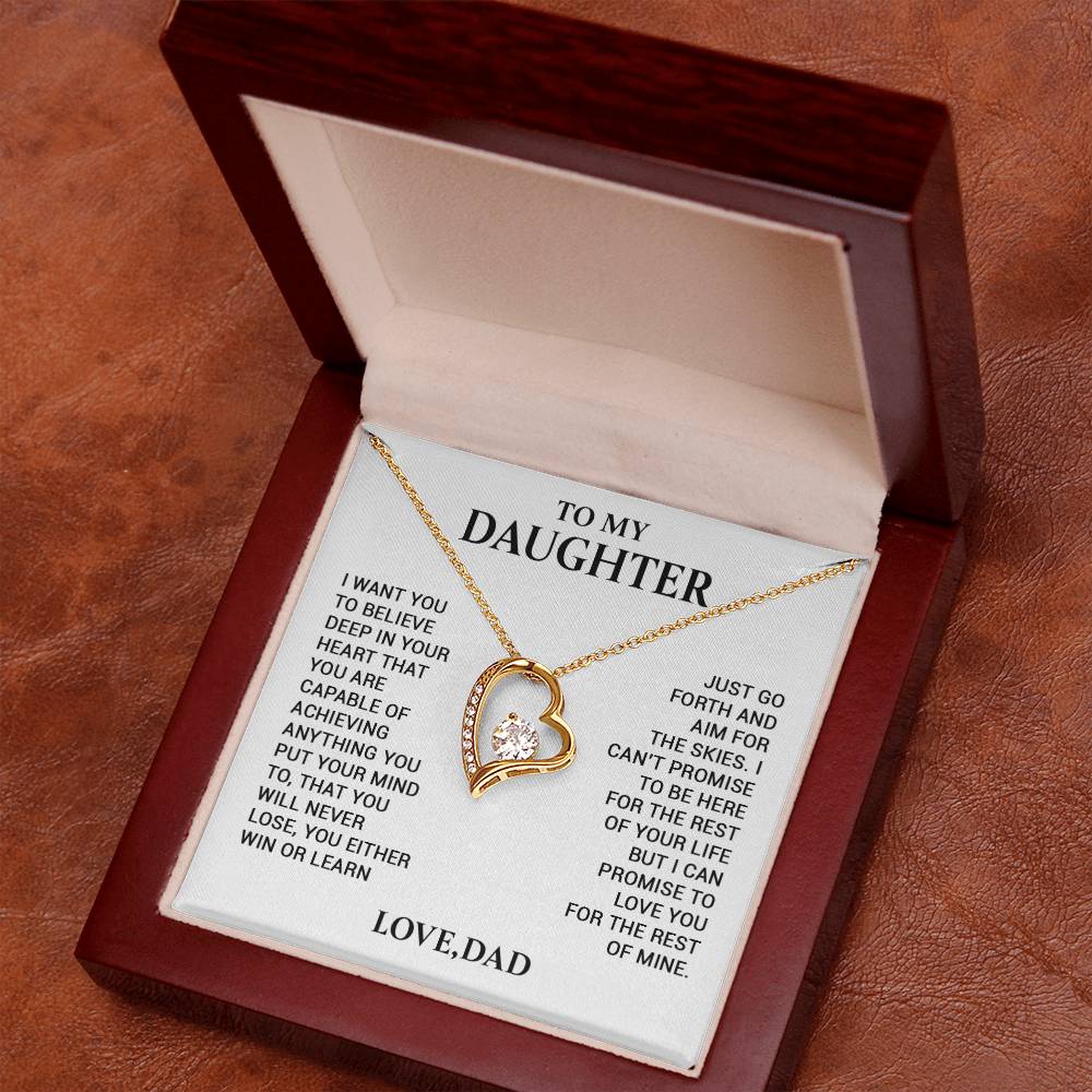 To My Daughter Necklace, Gift for Daughter from Dad, Daughter Father Necklace55