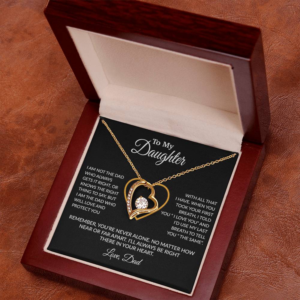 To My Daughter Necklace, Gift For Daughter From Dad, Daughter Father Necklace 14_1_Black