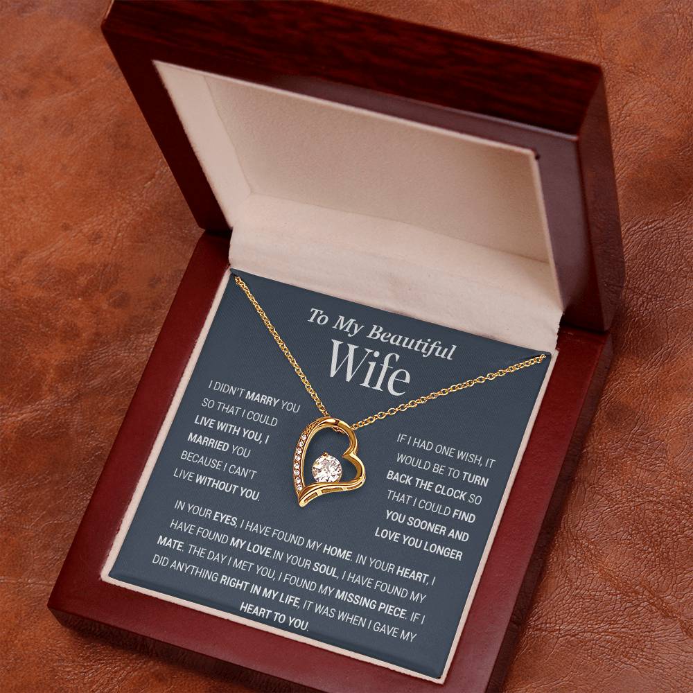 To My Wife Necklace, Gift For Wife, Anniversary Gift For Wife, Christmas Gift 27_11_Blue