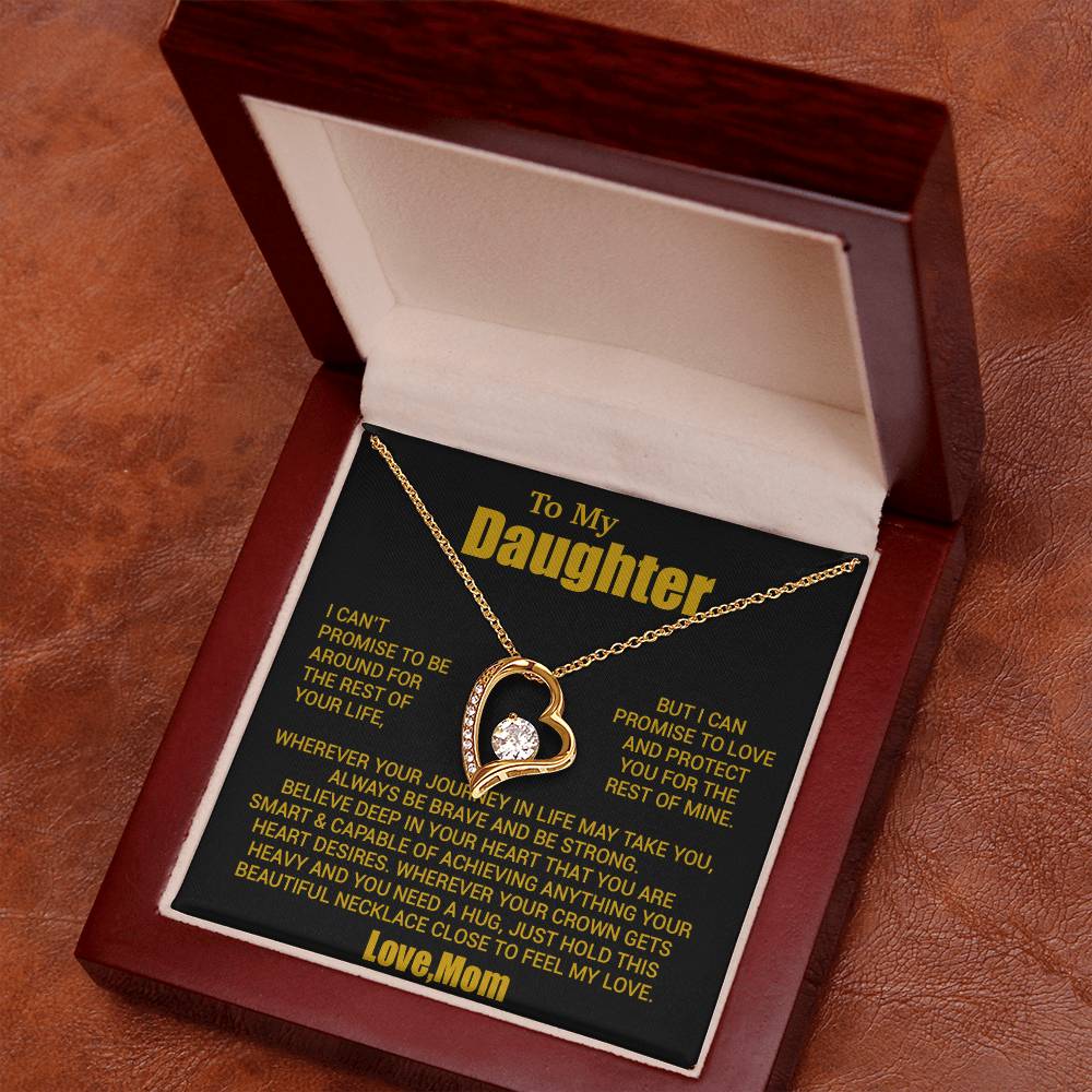 To My Daughter Necklace, Daughter Mother Necklace, Daughter Gift From Mom 24_8_Gold