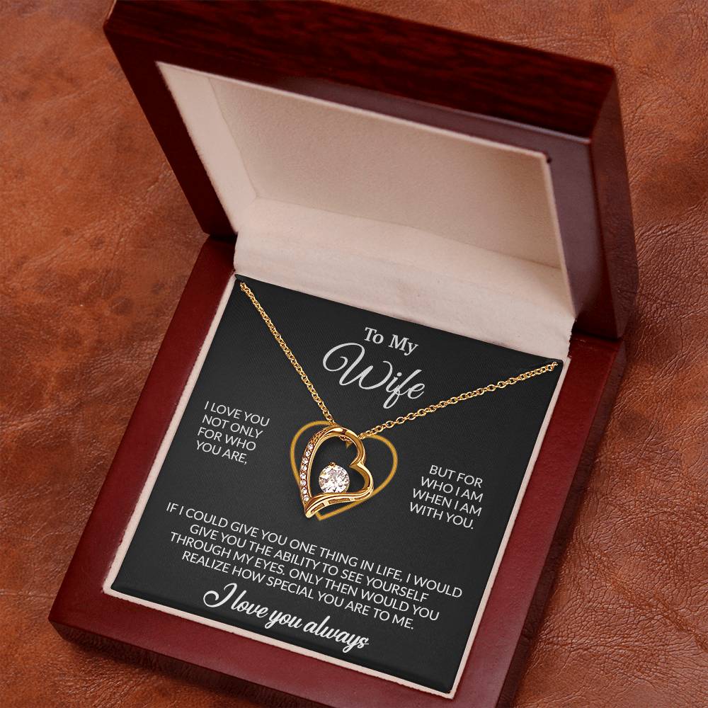 To My Wife Necklace, Gift For Wife, Anniversary Gift For Wife, Necklace For Wife 10_6_Black