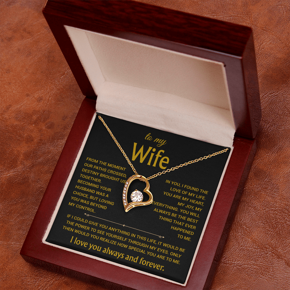 To My Wife Necklace, Christmas Gifts For Women, Anniversary Gift For Wife 6_1_Gold