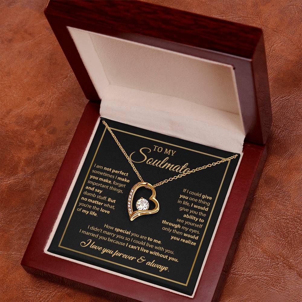 To My Soulmate Necklace, Gift For Wife From Husband, Valentines Gift For Wife 8_2_Gold