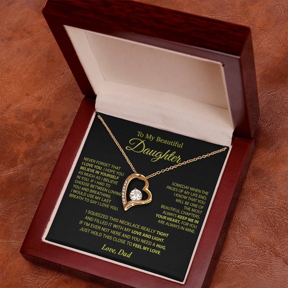 To My Daughter Necklace, Daughter Father Necklace, Daughter Gift From Dad 6_9_xanh