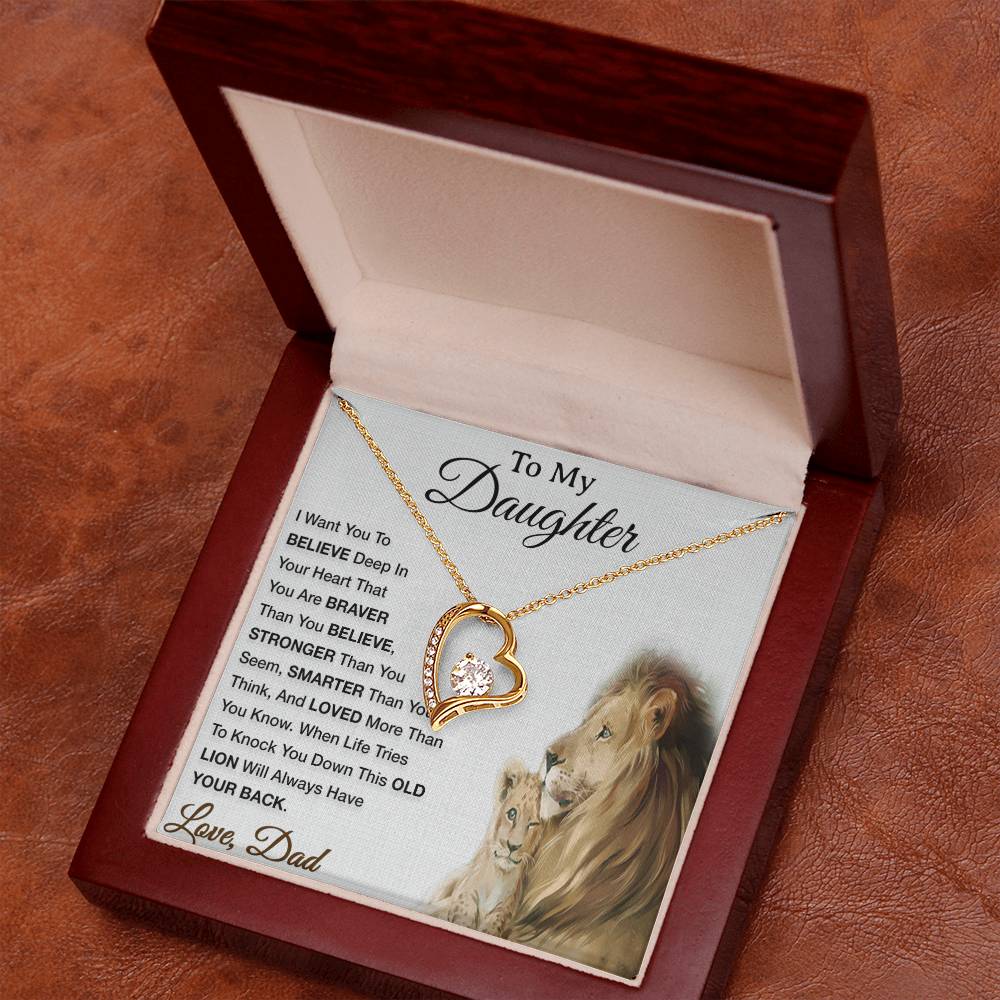 To My Daughter Necklace, Xmas Gift For Daughter From Dad, Daughter Father Lion 29_8