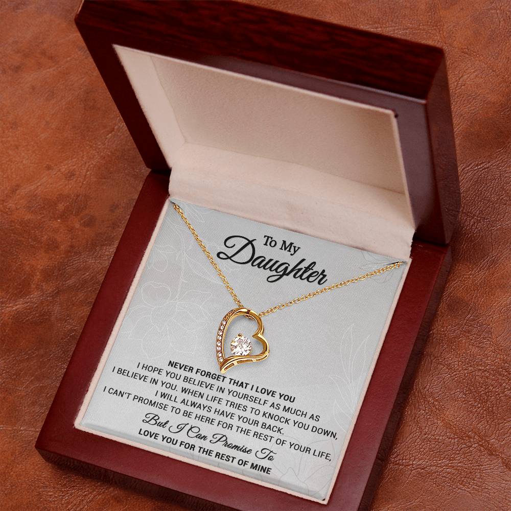 To My Daughter Necklace, Gift From Mom Dad, Birthday Christmas Gift