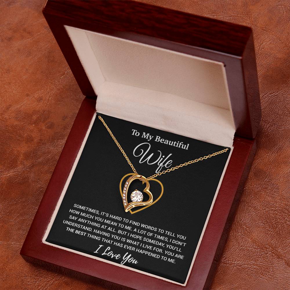 To My Wife Necklace, Christmas Gifts For Women, Anniversary Gift For Wife 21_11_Black