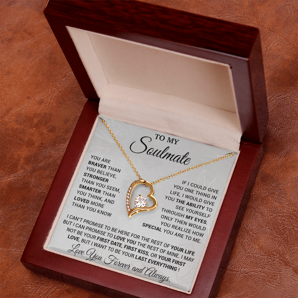 To My Soulmate Necklace, Necklace Gift, Soulmate Gift, Soulmate Jewelry