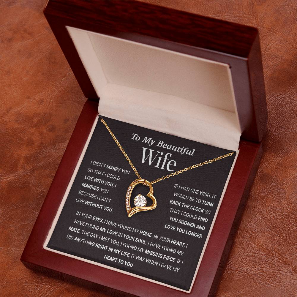 To My Wife Necklace, Gift For Wife, Anniversary Gift For Wife, Christmas Gift 27_11_Tim