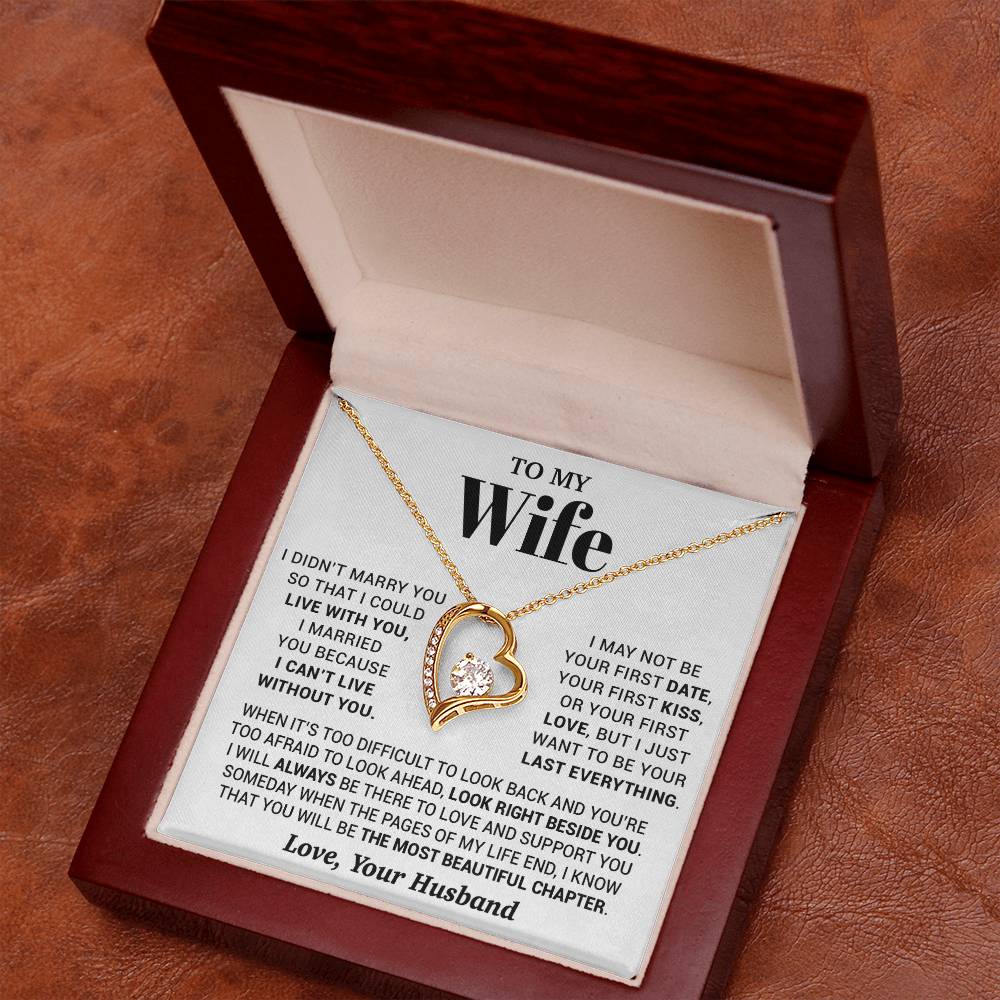 To My Wife Necklace, Christmas Gifts For Women, Anniversary Gift For Wife 28_9_White